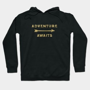 Adventure Awaits - Gold Compass Hoodie